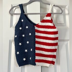 American Flag Knit Tank